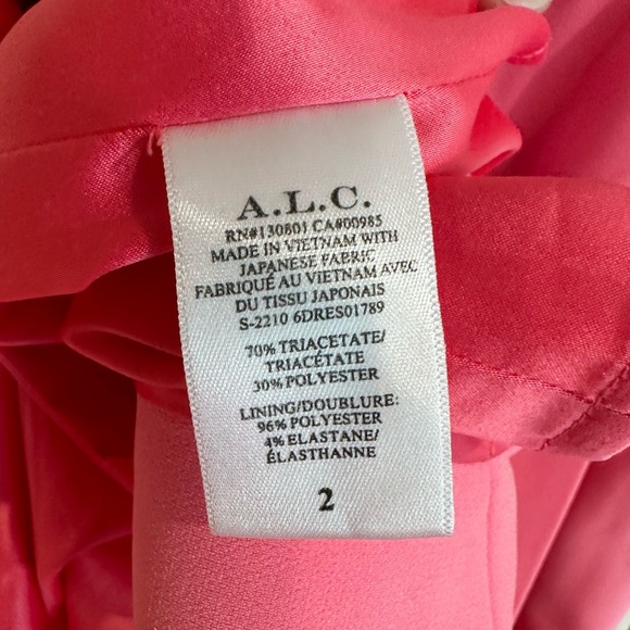 A.L.C. Elizabeth Dress in Grapefruit Pink Size 2 - Picture 8 of 9